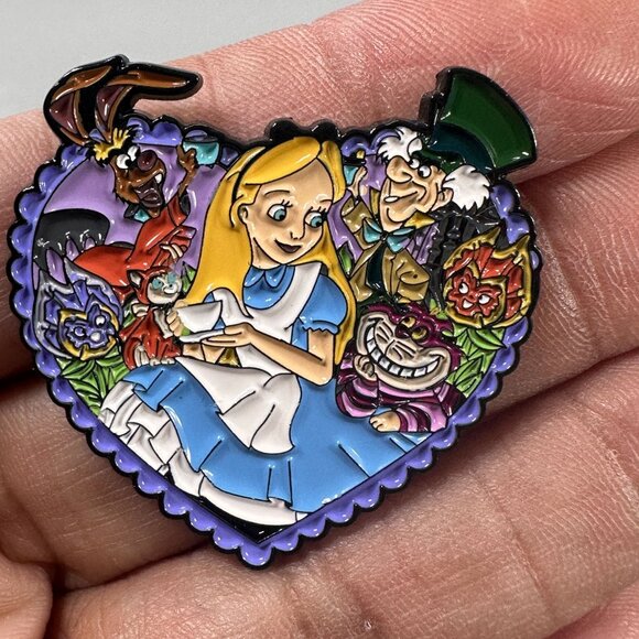 Alice Wonderland Lapel Pin Mad Hatter Jewelry Accessories Brooch Badge Pin - Picture 5 of 8